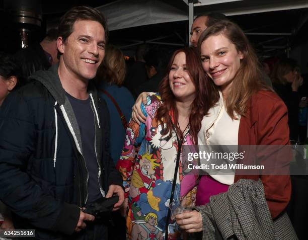 Mike Doyle, Roxanne Benjamin and Lindsay Burdge attend the "XX" Los Angeles Premiere at Cinefamily on February 7, 2017 in Los Angeles, California.