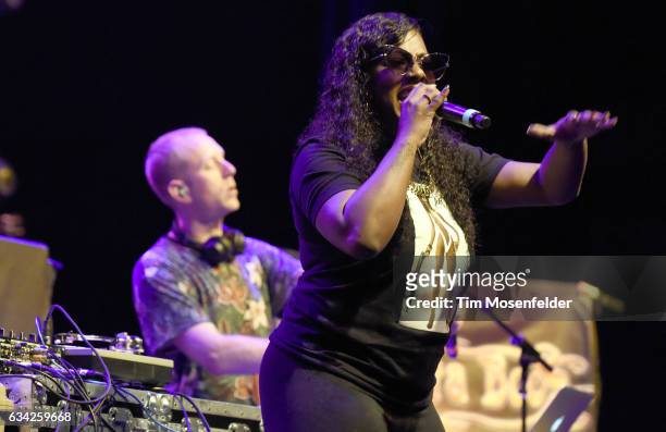 Nick Hook and Boo of Gangsta Boo perform at City National Civic on February 2, 2017 in San Jose, California.