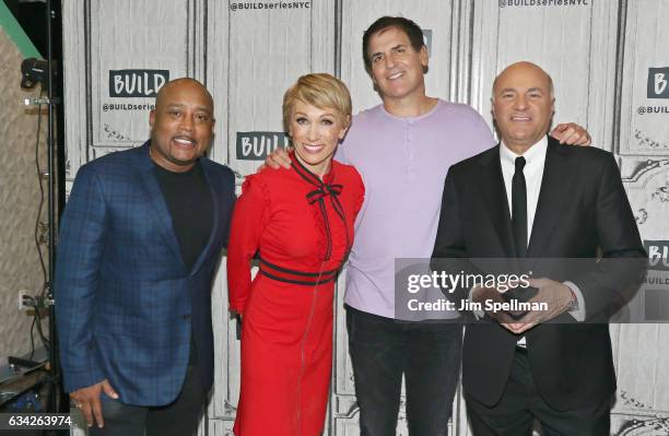 Personalities Daymond John, Barbara Corcoran, Mark Cuban and Kevin O'Leary attend the Build series to Discuss "Shark Tank" at Build Studio on...