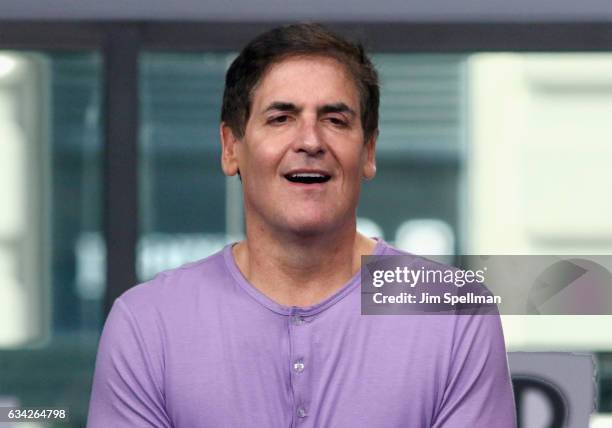 Personality Mark Cuban attends the Build series to Discuss "Shark Tank" at Build Studio on February 8, 2017 in New York City.