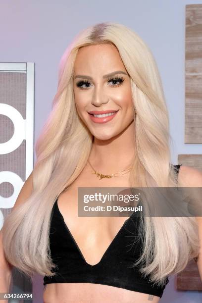 Gigi Gorgeous visits "Extra" on February 8, 2017 in New York City.