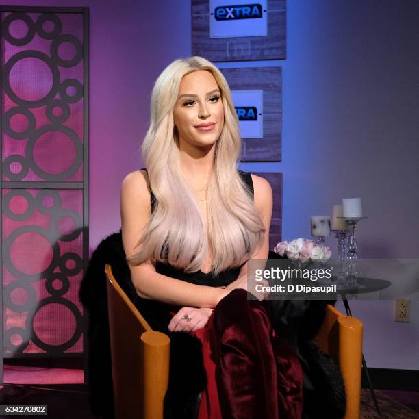 Gigi Gorgeous visits "Extra" on February 8, 2017 in New York City.