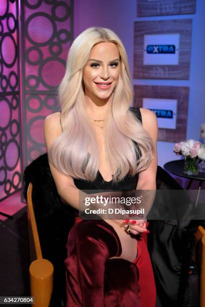 Gigi Gorgeous visits "Extra" on February 8, 2017 in New York City.