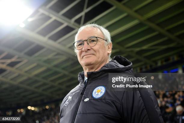 Manager Claudio Ranieri of Leicester City at King Power Stadium ahead of the Emirates FA Cup Fourth Round Replay match between Leicester City and...