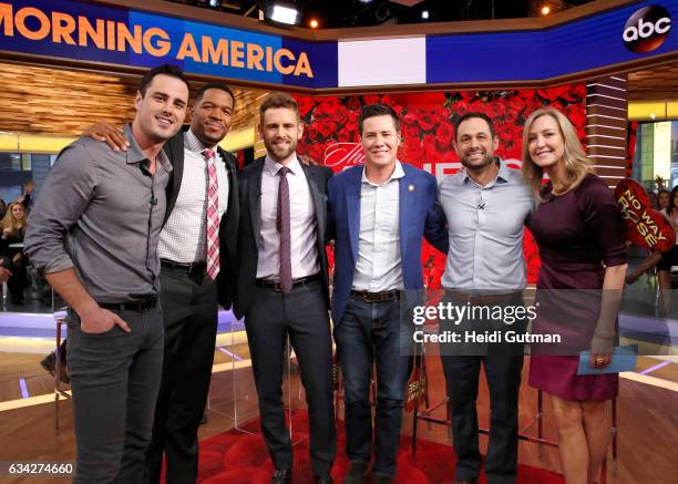 The Bachelor Nick Viall is joined by former bachelors on "Good Morning America," Tuesday, February 7 airing on the Walt Disney Television via Getty...