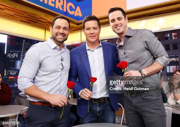 The Bachelor Nick Viall is joined by former bachelors on "Good Morning America," Tuesday, February 7 airing on the Walt Disney Television via Getty...