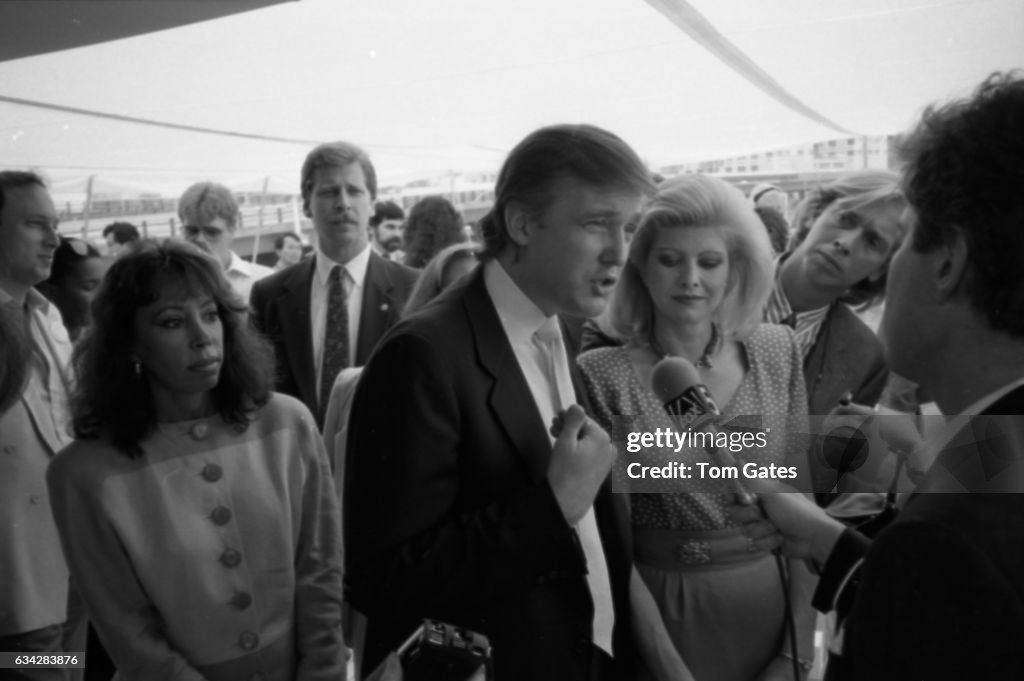 Donald Trump Introduces His Yacht To The Press