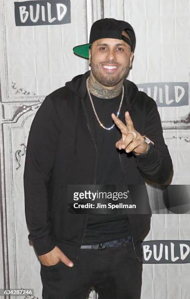 Singer Nicky Jam attends the Build series to discuss his new single "El Ganador" at Build Studio on February 8, 2017 in New York City.