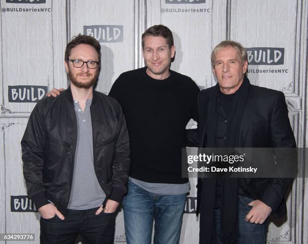 Scott Aukerman, Akiva Schaffer and Michael Bolton discuss "Michael Bolton's Big Sexy Valentine's Day Special" at Build Studio on February 8, 2017 in...