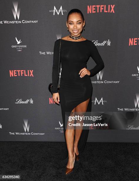 Actress Logan Browning attends the 2017 Weinstein Company and Netflix Golden Globes after party on January 8, 2017 in Los Angeles, California.