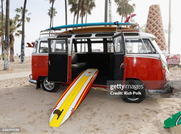 Bus is seen at the TommyLand Tommy Hilfiger Spring 2017 Fashion Show on February 8, 2017 in Venice, California.