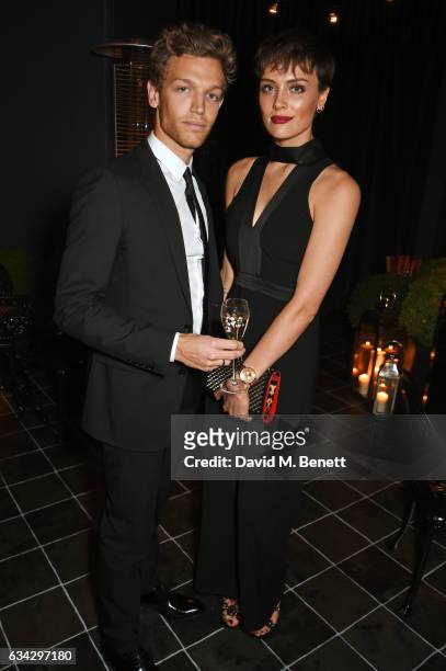 George King and Wallis Day attend the dunhill and Dylan Jones pre-BAFTA dinner and cocktail reception celebrating Gentlemen in Film at Bourdon House...
