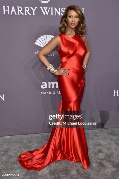 Iman attends the 19th Annual amfAR New York Gala at Cipriani Wall Street on February 8, 2017 in New York City.