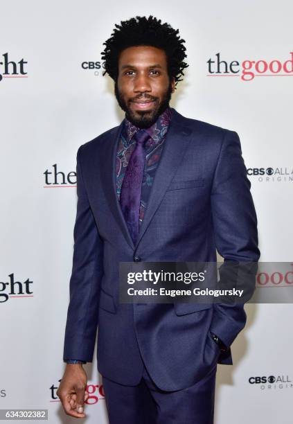 Nyambi Nyambi attends "The Good Fight" world premiere at Jazz at Lincoln Center on February 8, 2017 in New York City.