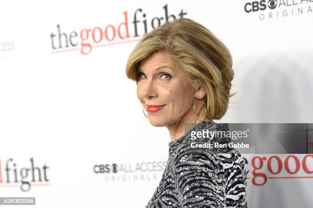 Christine Baranski attends "The Good Fight" World Premiere at Jazz at Lincoln Center on February 8, 2017 in New York City.