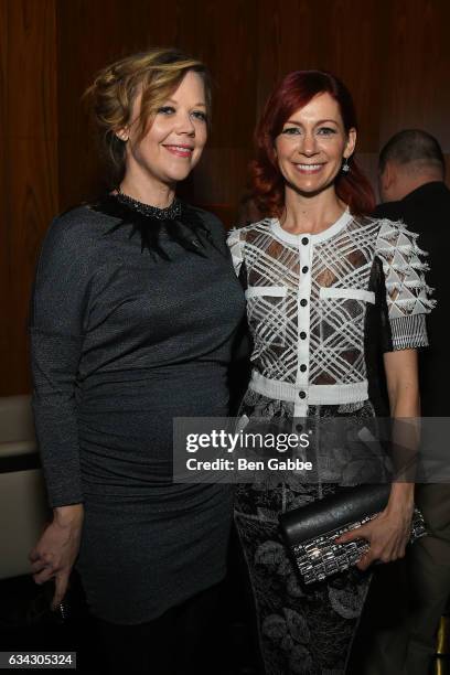 Actresses Emily Bergl and Carrie Preston attend "The Good Fight" World Premiere After Party at Jazz at Lincoln Center on February 8, 2017 in New York...