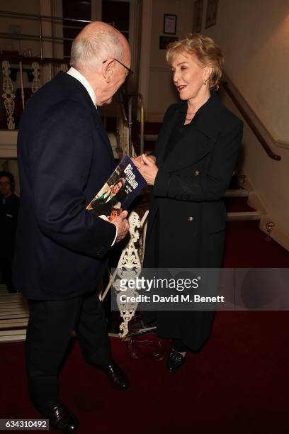 Mart Crowley and Patricia Hodge attend the press night performance of "The Boys In The Band" at The Vaudeville Theatre on February 8, 2017 in London,...