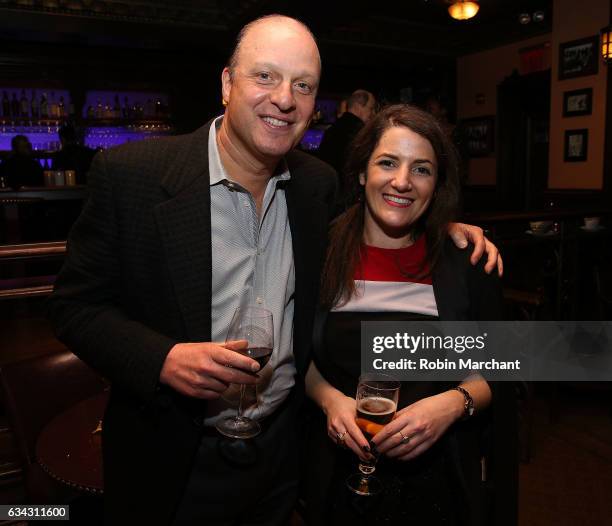 Morris S. Levy and Julie Hazan attend Eyeless In Gaza NYC Premiere Screening After Party on February 8, 2017 in New York City.