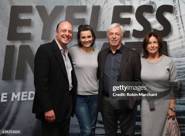 Morris S. Levy, Alison Bailes, Robert Magid and Ruth Magid attend Eyeless In Gaza NYC Premiere Screening on February 8, 2017 in New York City.