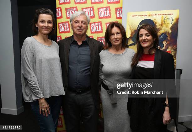 Morris S. Levy, Alison Bailes, Robert Magid, Ruth Magid and Julie Hazan attend Eyeless In Gaza NYC Premiere Screening on February 8, 2017 in New York...