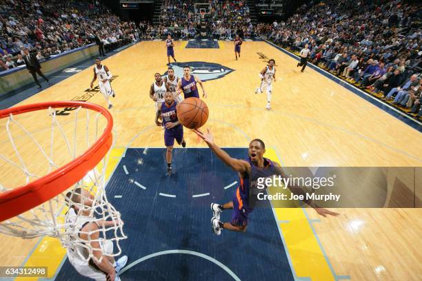 Brandon Knight of the Phoenix Suns shoots the ball during a game against the Memphis Grizzlies on February 8, 2017 at FedExForum in Memphis,...