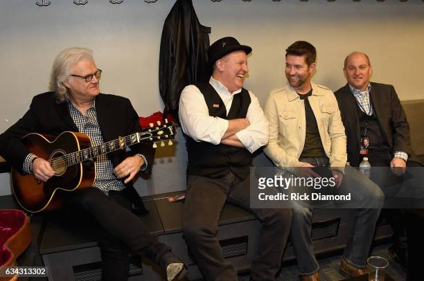 Ricky Skaggs, Collin Raye, Josh Turner, and Darrin Vincent backstage during 1 Night. 1 Place. 1 Time: A Heroes & Friends Tribute to Randy Travis at...