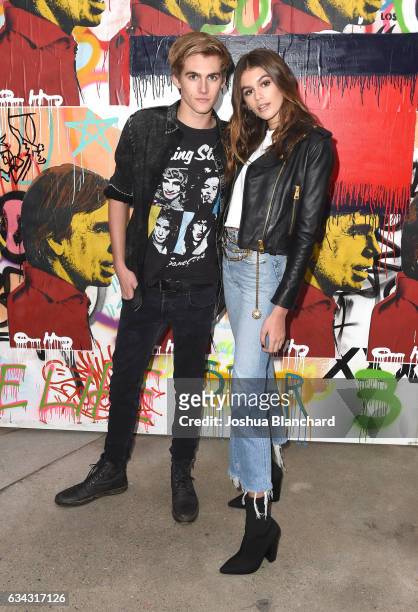 Presley Walker Gerber and Kaia Jordan Gerber at the TommyLand Tommy Hilfiger Spring 2017 Fashion Show on February 8, 2017 in Venice, California.