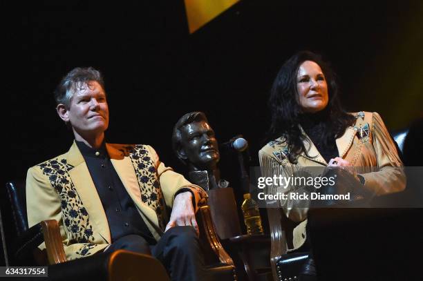 Randy Travis and Mary Travis during 1 Night. 1 Place. 1 Time: A Heroes & Friends Tribute to Randy Travis at Bridgestone Arena on February 8, 2017 in...