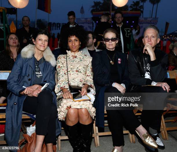West Coast Drector of Vogue Lisa Love and guests attend the TommyLand Tommy Hilfiger Spring 2017 Fashion Show on February 8, 2017 in Venice,...
