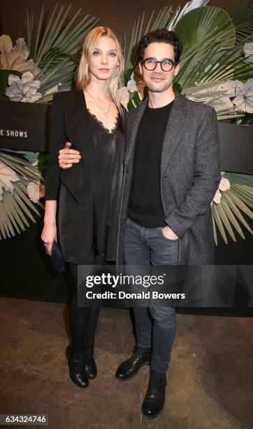 Actor Steven Strait and guest attend E!, ELLE & IMG celebration to kick-off NYFW: The Shows on February 8, 2017 in New York City.