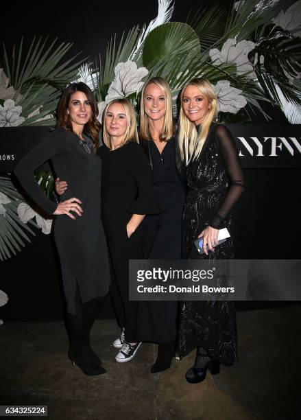 Jennifer Neal, Zanna Roberts Rassi, Wendy Schellinger and guest attend E!, ELLE & IMG celebration to kick-off NYFW: The Shows on February 8, 2017 in...
