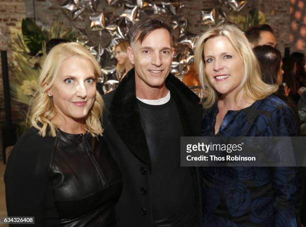 And Managing Director, IMG Catherine Bennett , Marjorie Gubelmann and guest attend E!, ELLE & IMG celebration to kick-off NYFW: The Shows on February...