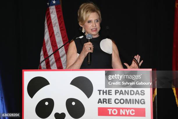 Congresswoman Carolyn Maloney attends First Annual Black & White Panda Ball at The Waldorf=Astoria Starlight Roof on February 8, 2017 in New York...