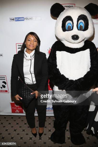 Asya Johnson attends First Annual Black & White Panda Ball at The Waldorf=Astoria Starlight Roof on February 8, 2017 in New York City.