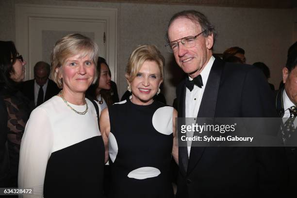 Wendy Rockefeller, Congresswoman Carolyn Maloney and Larry Rockefeller attend First Annual Black & White Panda Ball at The Waldorf=Astoria Starlight...