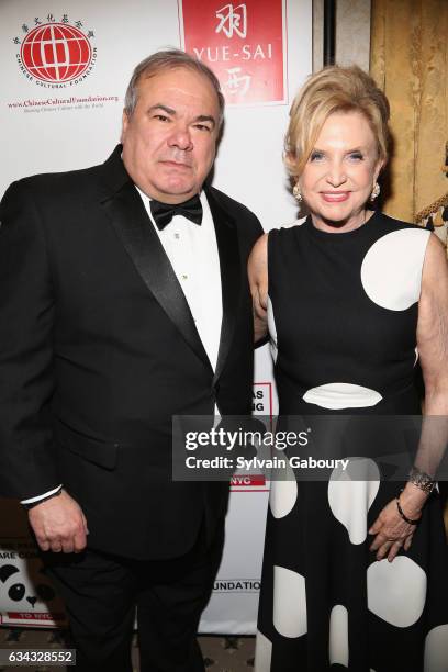 Hunt Slonem and Congresswoman Carolyn Maloney attend First Annual Black & White Panda Ball at The Waldorf=Astoria Starlight Roof on February 8, 2017...