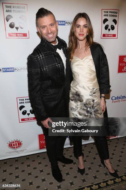 Omar Sharif Jr. And Julia Loomis attend First Annual Black & White Panda Ball at The Waldorf=Astoria Starlight Roof on February 8, 2017 in New York...