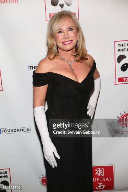Sharon Bush attends First Annual Black & White Panda Ball at The Waldorf=Astoria Starlight Roof on February 8, 2017 in New York City.