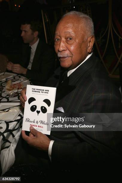David Dinkins attends First Annual Black & White Panda Ball at The Waldorf=Astoria Starlight Roof on February 8, 2017 in New York City.