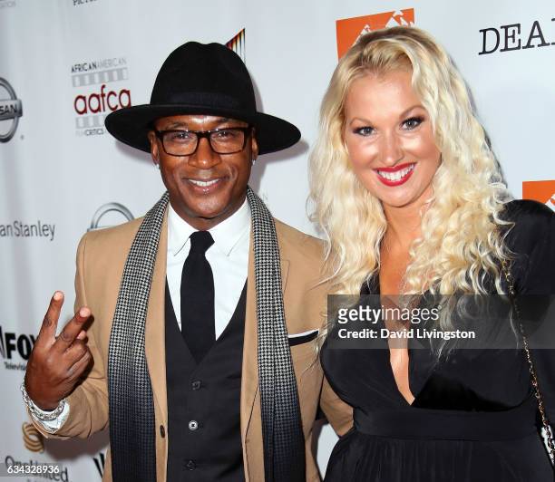 Actor Tommy Davidson and wife Amanda Moore attend the 8th Annual AAFCA Awards at Taglyan Complex on February 8, 2017 in Los Angeles, California.