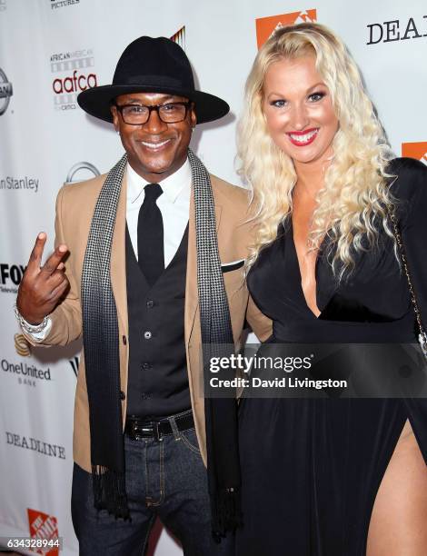 Actor Tommy Davidson and wife Amanda Moore attend the 8th Annual AAFCA Awards at Taglyan Complex on February 8, 2017 in Los Angeles, California.