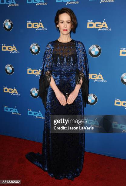 Actress Sarah Paulson attends the 69th annual Directors Guild of America Awards at The Beverly Hilton Hotel on February 4, 2017 in Beverly Hills,...