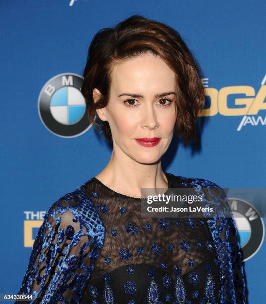 Actress Sarah Paulson attends the 69th annual Directors Guild of America Awards at The Beverly Hilton Hotel on February 4, 2017 in Beverly Hills,...
