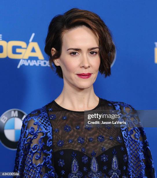 Actress Sarah Paulson attends the 69th annual Directors Guild of America Awards at The Beverly Hilton Hotel on February 4, 2017 in Beverly Hills,...