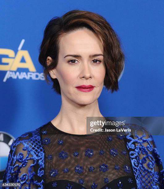 Actress Sarah Paulson attends the 69th annual Directors Guild of America Awards at The Beverly Hilton Hotel on February 4, 2017 in Beverly Hills,...