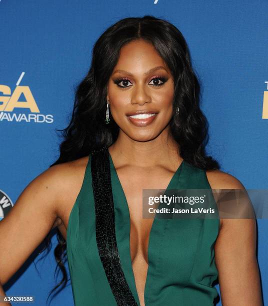 Actress Laverne Cox attends the 69th annual Directors Guild of America Awards at The Beverly Hilton Hotel on February 4, 2017 in Beverly Hills,...