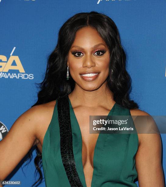 Actress Laverne Cox attends the 69th annual Directors Guild of America Awards at The Beverly Hilton Hotel on February 4, 2017 in Beverly Hills,...