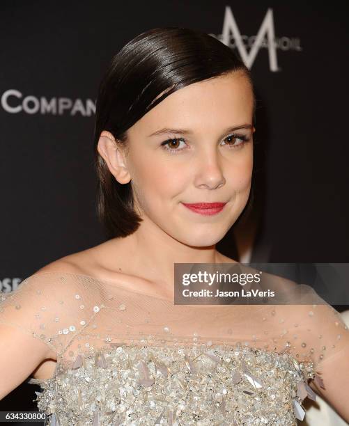 Actress Millie Bobby Brown attends the 2017 Weinstein Company and Netflix Golden Globes after party on January 8, 2017 in Los Angeles, California.