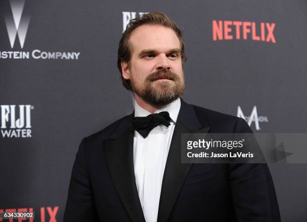 Actor David Harbour attends the 2017 Weinstein Company and Netflix Golden Globes after party on January 8, 2017 in Los Angeles, California.