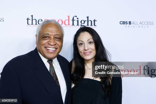 Ron Canada and Najla Said at the "The Good Fight" World Premiere at Jazz at Lincoln Center on February 8, 2017 in New York City.